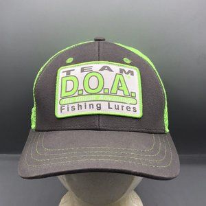 TEAM D.O.A. THE UNFAIR ADVANTAGE FISHING LURES HAT CAP MESH ADJUSTABLE NWOT
